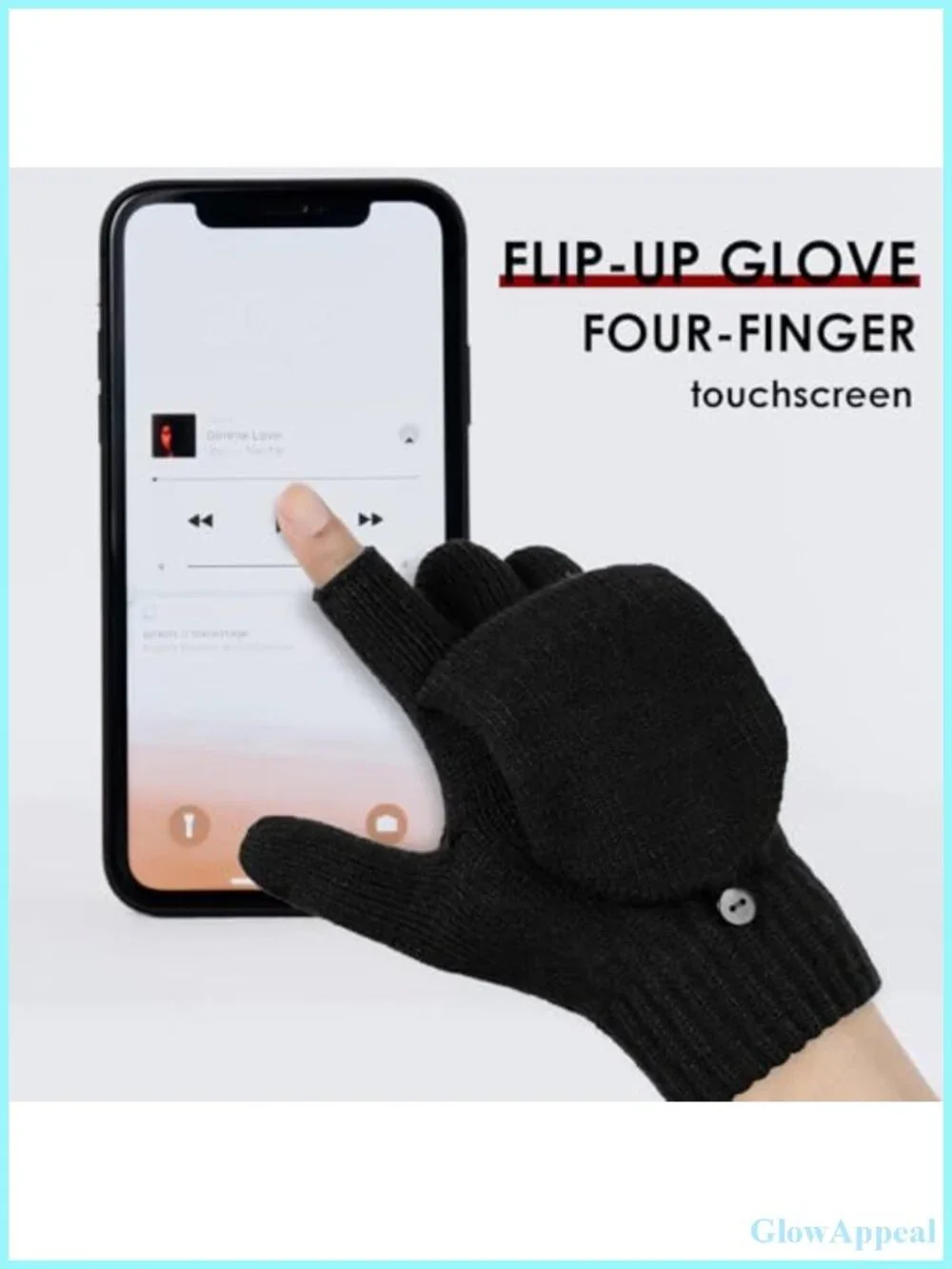 Convertible Flip Top Fingerless Gloves Mittens Warm Touchscreen Winter